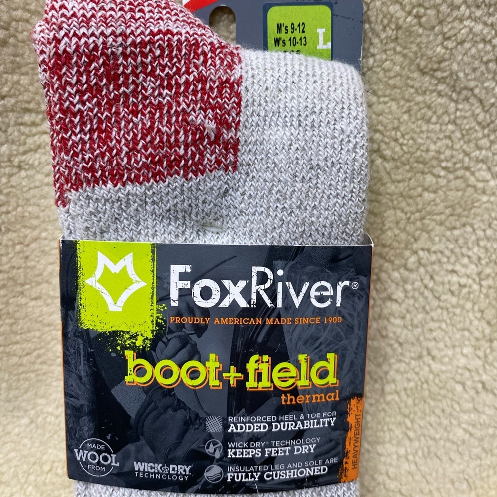 FOX RIVER Thermal Boot Socks | Heavy Weight Wool Blend | Size Large